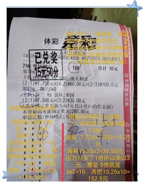 世界杯比分投注派奖的精准计算方法 世界杯比分投注派奖的精准计算方法